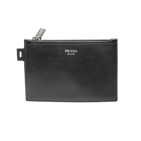 PRADA leather Shoulder Bag black WS25797