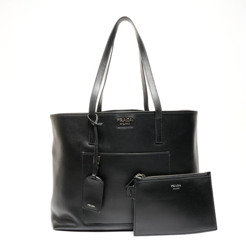 PRADA leather Shoulder Bag black WS25797