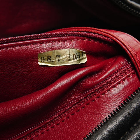 CHANEL Bowling Bag Boston Bag Leather COCO Mark Handbag black WS25798