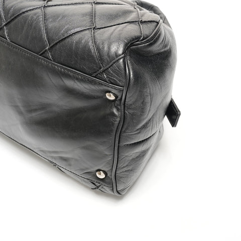 CHANEL Bowling Bag Boston Bag Leather COCO Mark Handbag black WS25798