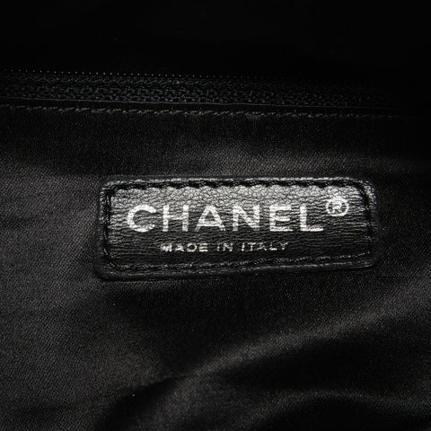 CHANEL Bowling Bag Boston Bag Lambskin No. 11 2006-2008 Handbag black WS25799