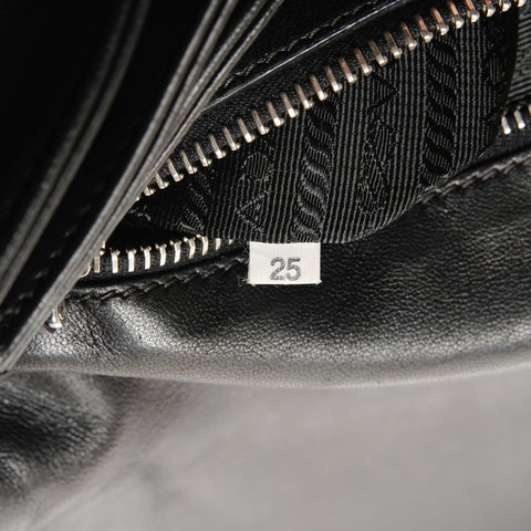 PRADA Soft Leather One Belt Chain Shoulder Bag black WS25801