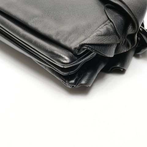 PRADA Soft Leather One Belt Chain Shoulder Bag black WS25801