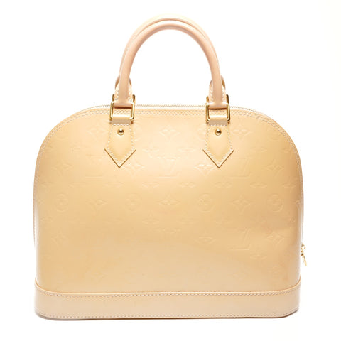 LOUIS VUITTON Alma PM Monogram Vernis Handbag beige WS25806