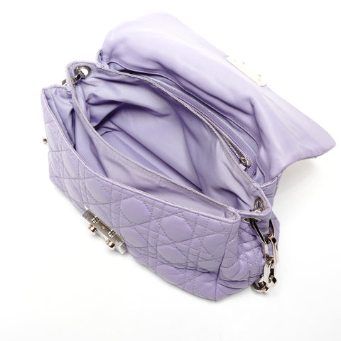 Christian Dior Cannage Leather Flap New Lock Shoulder Bag purple WS25807