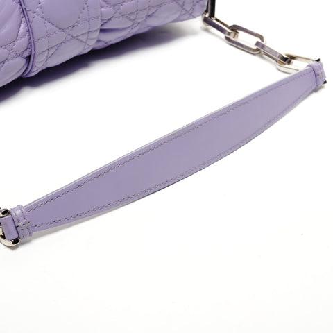 Christian Dior Cannage Leather Flap New Lock Shoulder Bag purple WS25807