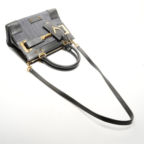 VALENTINO Denim studs 2way Shoulder Bag Navy WS25808