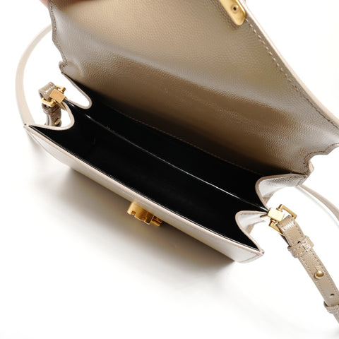 YVES SAINT LAURENT Cassandra 2-way Mini Top Handle Shoulder Bag Brown WS25809