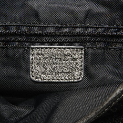 Christian Dior Canvas Trotter Shoulder Bag black WS25811