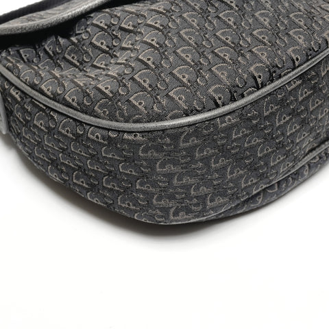 Christian Dior Canvas Trotter Shoulder Bag black WS25811