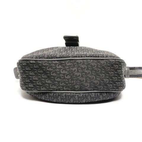 Christian Dior Canvas Trotter Shoulder Bag black WS25811