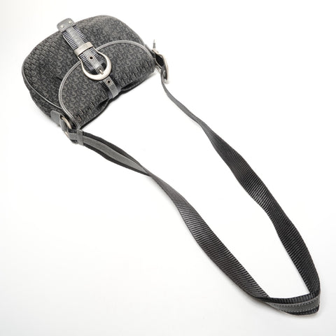 Christian Dior Canvas Trotter Shoulder Bag black WS25811