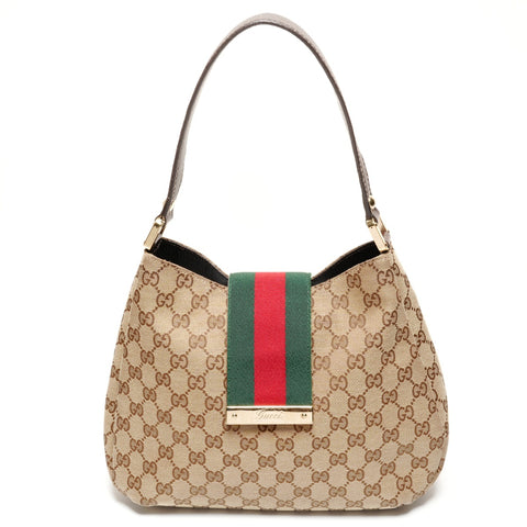 GUCCI GG canvas Sherry one belt Shoulder Bag beige WS25813