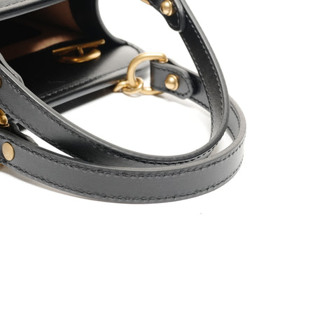 GUCCI GG Marmont Mini Tote Chain Leather 2-way 696123 Shoulder Bag black WS25815