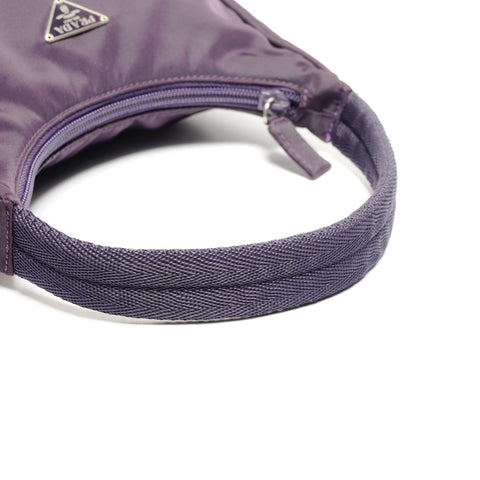 PRADA Nylon Mini Hobo Handbag purple WS25817