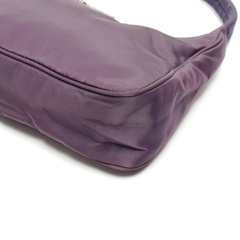 PRADA Nylon Mini Hobo Handbag purple WS25817