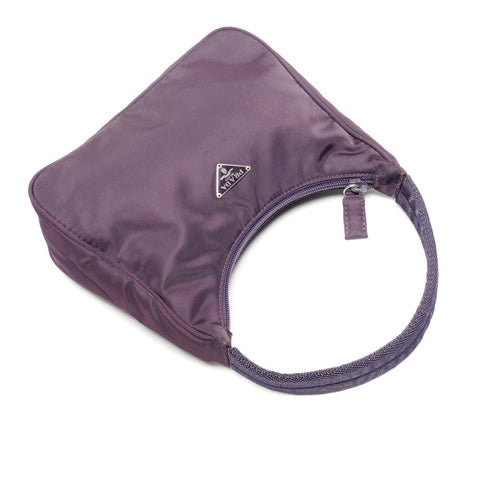 PRADA Nylon Mini Hobo Handbag purple WS25817