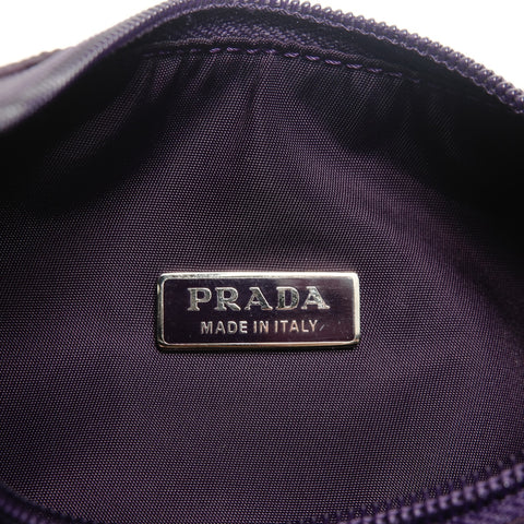 PRADA Nylon Mini Hobo Handbag purple WS25817