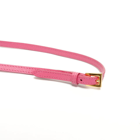 PRADA Le Bon Saffiano Leder Geldbörse Umhängetasche rosa WS25818