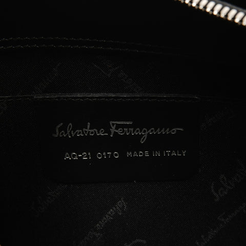 Salvatore Ferragamo Leather one belt Gancini Shoulder Bag black WS25821