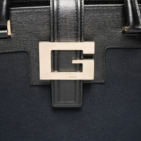 GUCCI G logo canvas Handbag black WS25822