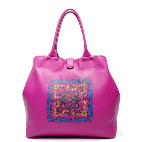 LOEWE Anagram leather Tote Bag purple WS25830