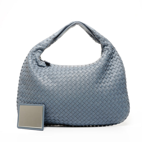 BOTTEGAVENETA INTRECCIATO hobo leather Shoulder Bag gray WS25832