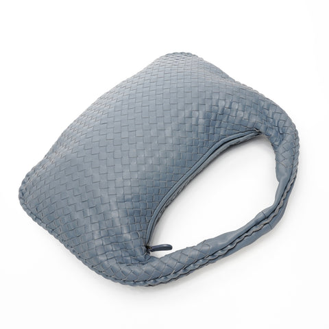 BOTTEGAVENETA INTRECCIATO hobo leather Shoulder Bag gray WS25832