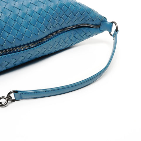 BOTTEGAVENETA INTRECCIATO hobo leather Shoulder Bag blue WS25834