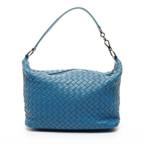 BOTTEGAVENETA INTRECCIATO hobo leather Shoulder Bag blue WS25834