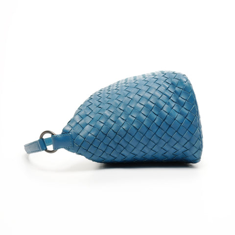 BOTTEGAVENETA INTRECCIATO hobo leather Shoulder Bag blue WS25834