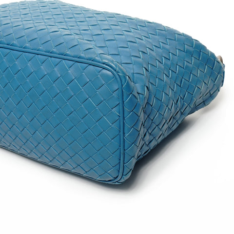 BOTTEGAVENETA INTRECCIATO hobo leather Shoulder Bag blue WS25834