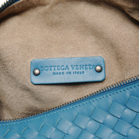 BOTTEGAVENETA INTRECCIATO hobo leather Shoulder Bag blue WS25834