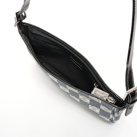 LOEWE Anagram Canvas Accessory Pouch One Belt Shoulder Bag black WS25835