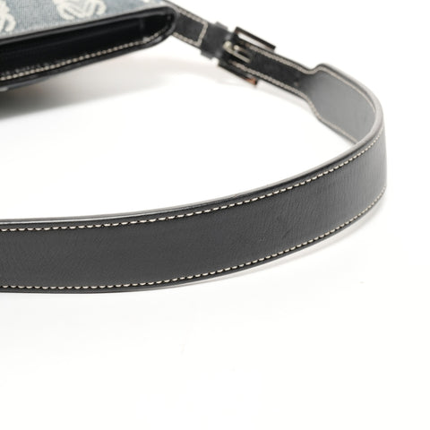 LOEWE Anagram Canvas Accessory Pouch One Belt Shoulder Bag black WS25835