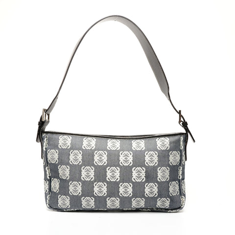 LOEWE Anagram Canvas Accessory Pouch One Belt Shoulder Bag black WS25835