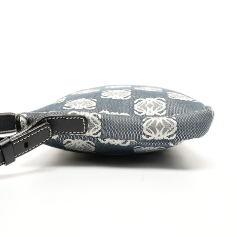 LOEWE Anagram Canvas Accessory Pouch One Belt Shoulder Bag black WS25835