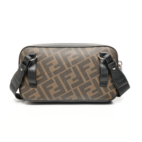 FENDI Zucca Diagonal Camera Case Shoulder Bag black WS25836
