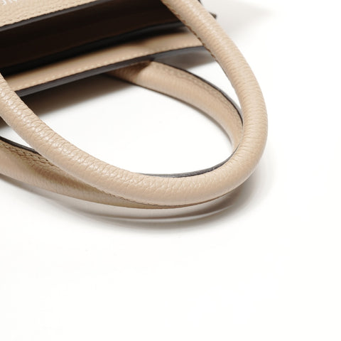 CELINE Luggage micro shopper Handbag beige WS25838