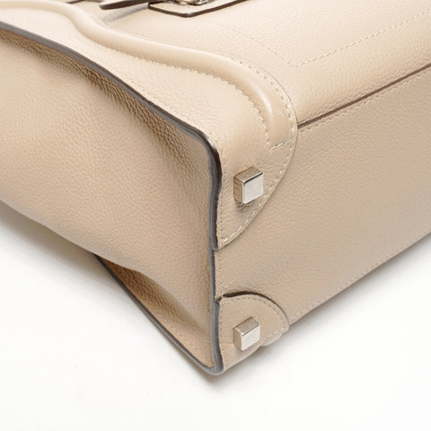 CELINE Luggage micro shopper Handbag beige WS25838