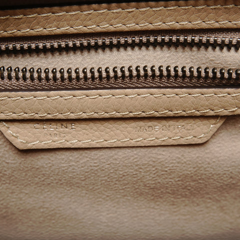 CELINE Luggage micro shopper Handbag beige WS25838