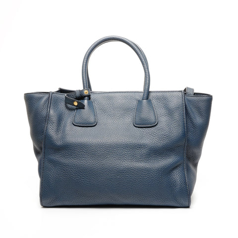 PRADA 2way leather Handbag blue WS25841
