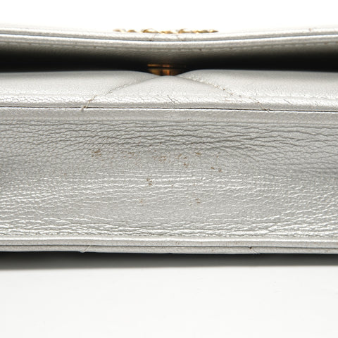 CHANEL 30s 2020-2021 CHANEL 19 Chain Wallet Matelasse Lambskin Shoulder Bag Silver WS25846