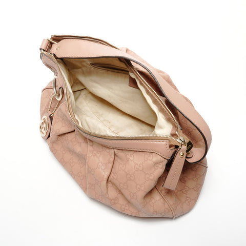 GUCCI GG Shima Leather Shoulder Bag pink WS25852