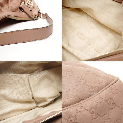 GUCCI GG Shima Leather Shoulder Bag pink WS25852