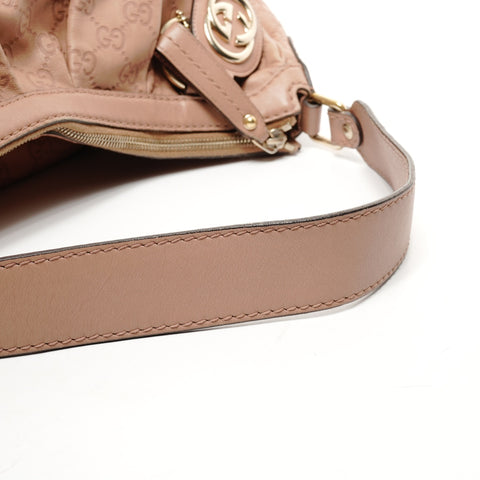 GUCCI GG Shima Leather Shoulder Bag pink WS25852