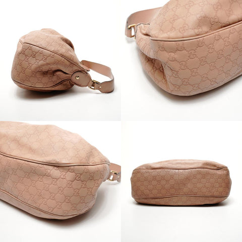 GUCCI GG Shima Leather Shoulder Bag pink WS25852