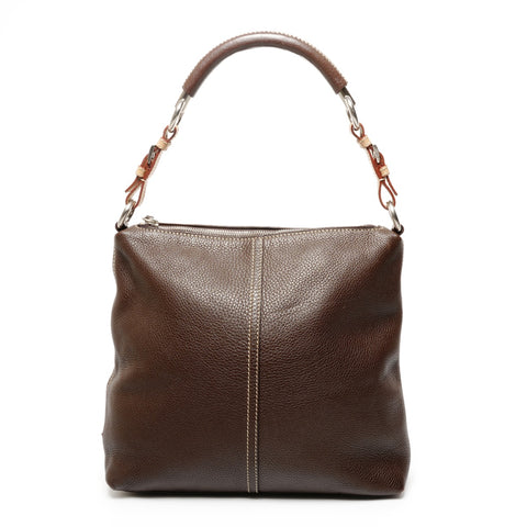 PRADA leather one belt Shoulder Bag Brown WS25853