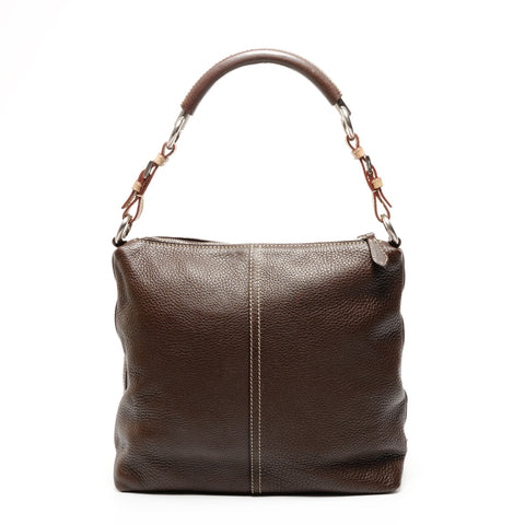 PRADA leather one belt Shoulder Bag Brown WS25853