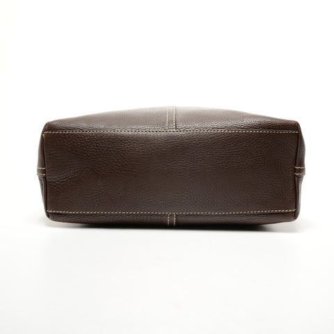 PRADA leather one belt Shoulder Bag Brown WS25853